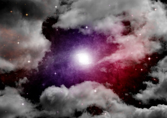 galaxy in a free space. 3D rendering