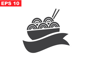 noodles icon vector illustration symbol of food