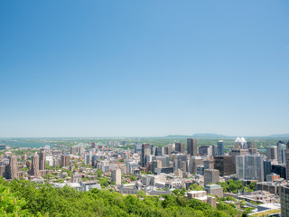 Scenic view of Montreal, Canada, in the middle of summer