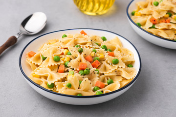 Pasta with vegetable food background