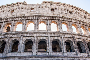 Fototapeta premium Closeup shot of Colosseum in Rome