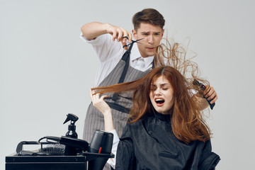 hairstyle hairdresser woman man