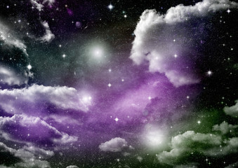 galaxy in a free space. 3D rendering