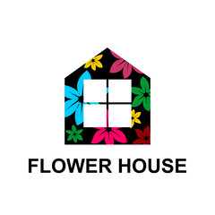 abstract company logo,flower house