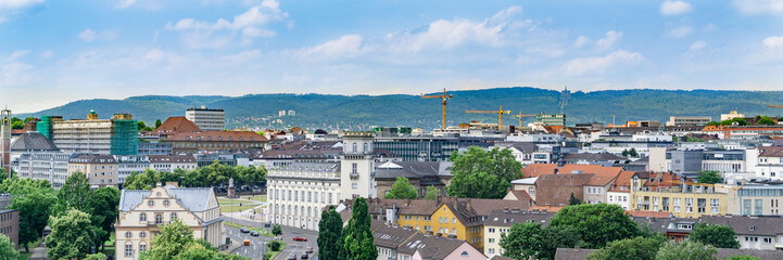 View of the city of Kassel in Germany from above - obrazy, fototapety, plakaty