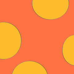 Drawing an orange background and a circular pattern