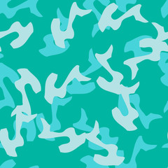 Sea camouflage of various shades of blue and green colors