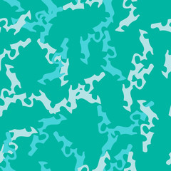 Sea camouflage of various shades of blue and green colors