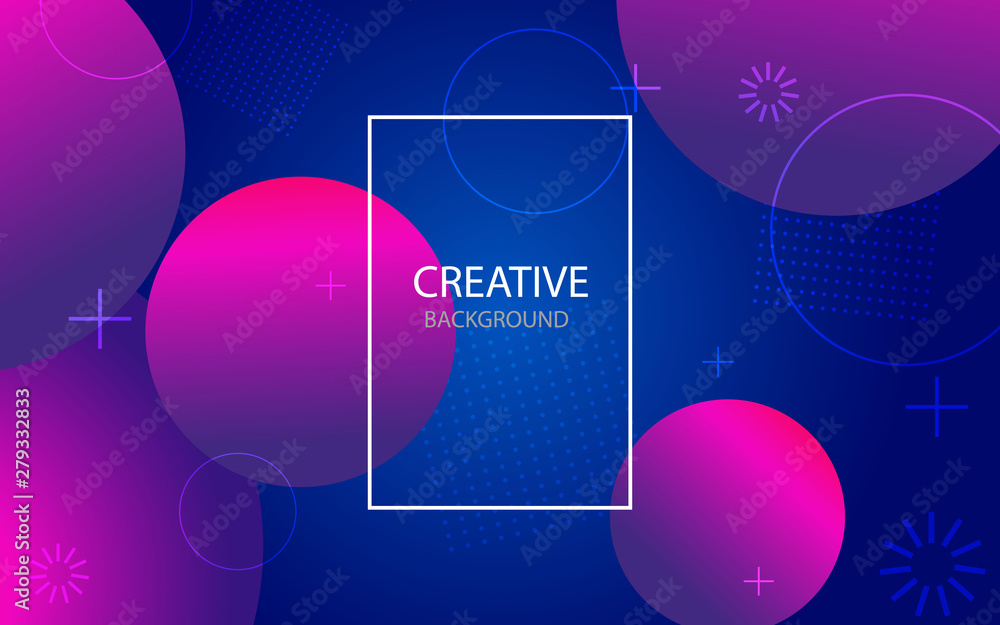 Aufkleber abstract background with geometric gradient circle. design abstract pattern with color circles, dots