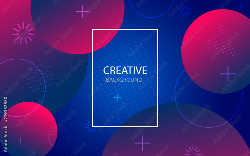 Aufkleber abstract background with geometric gradient circle. design abstract pattern with color circles, dots