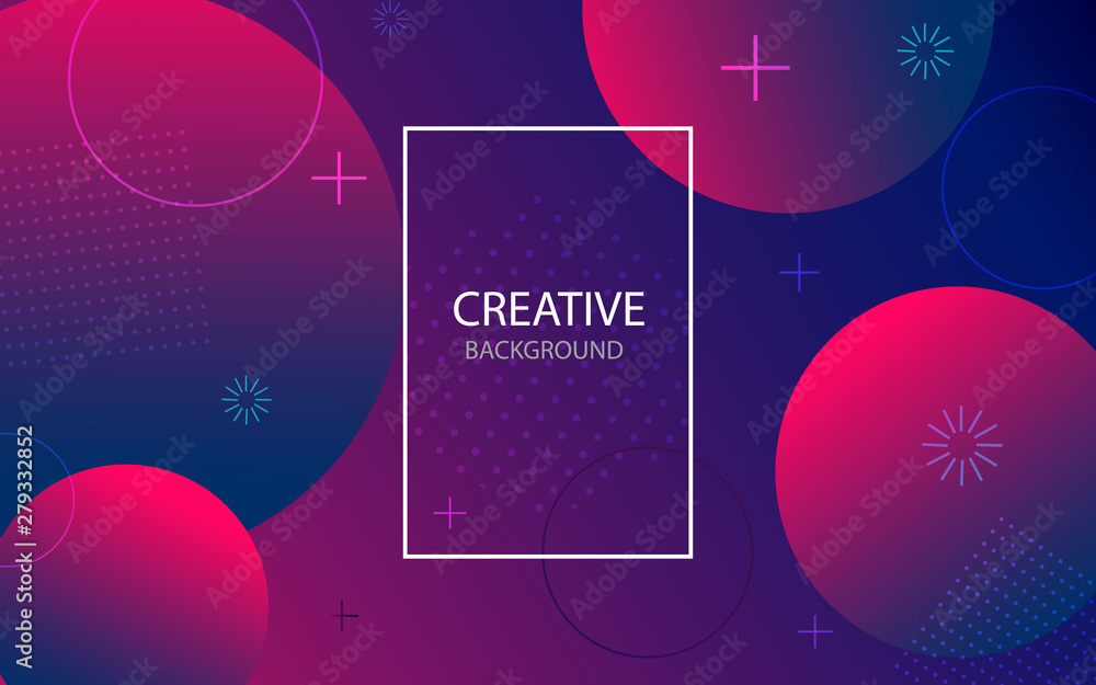 Aufkleber abstract background with geometric gradient circle. design abstract pattern with color circles, dots