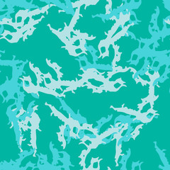 Fototapeta premium Sea camouflage of various shades of blue and green colors