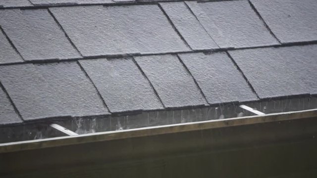 Heavy rain pouring down from passing storm