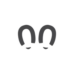 Footprint of an ungulate with a horseshoe.