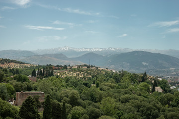 Fototapeta na wymiar Alhambra paisaje albaycin pomo decoración árabe en Granada