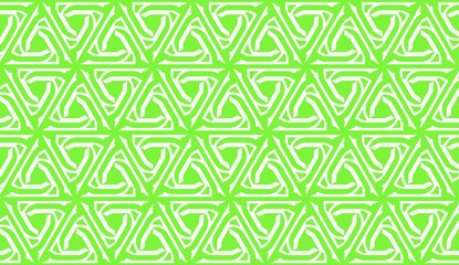Vector illustration. For your business, presentation, fashion print. Pattern with abstract illusion triangles. Light green color.