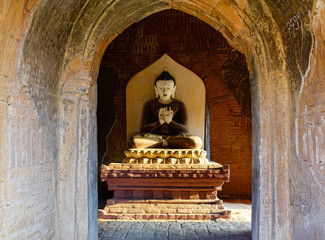 Buddha statues in the ancient temple