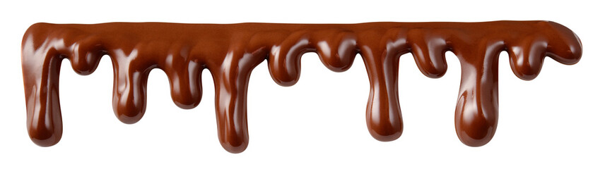 Melted chocolate. Chocolate streams isolated on white. With clipping path.