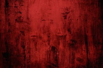 Red grungy wall background or texture