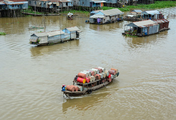 Naklejka premium Landscape of Mekong River in Southern Vietnam