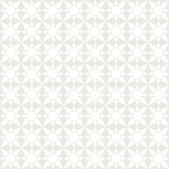 Subtle abstract geometric seamless pattern. White and beige mosaic background