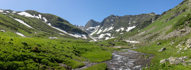 Naklejka na ściany i meble the Caucasus mountains Arkhyz in Sunny day