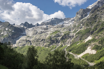 the Caucasus mountains Arkhyz in Sunny day