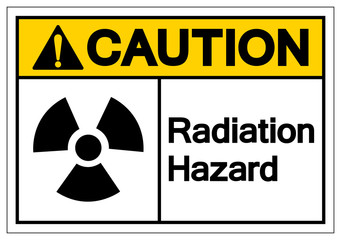 Caution Radiation Hazard Symbol Sign, Vector Illustration, Isolate On White Background Label. EPS10