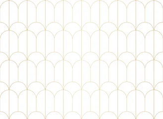 Tapeten Art deco Luxus-Art-Deco-nahtloses Muster. Abstrakter Vektorhintergrund. Geometrische Damastbeschaffenheit.