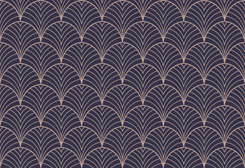 Art deco seamless pattern. Abstract vector background. Geometric elegant texture.