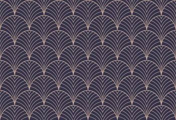 Tapeten Art deco Art-Deco-nahtloses Muster. Abstrakter Vektorhintergrund. Geometrische elegante Textur.