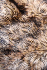 Closeup of Wolf fake fur texture