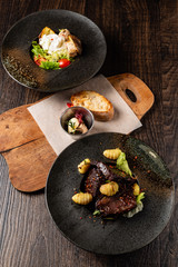 dinner in the restaurant