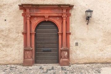 Fototapeta na wymiar facades of old historic buildings, castles, European-style