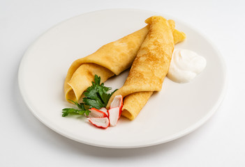 pancakes with sour cream