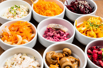 different kinds of salad