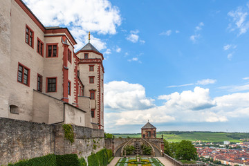 Fortress from the 13th century with art and history museum and cultivated terraced garden.