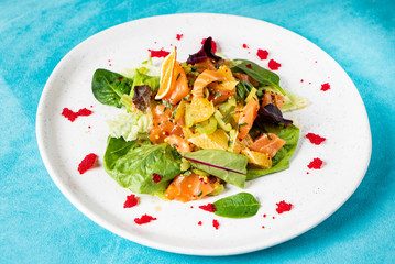 salad with salmon