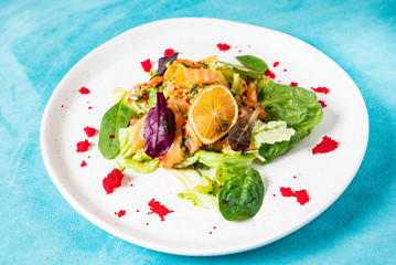 salad with salmon
