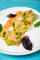 Manti is a type of dumpling popular in most Turkic cuisines,