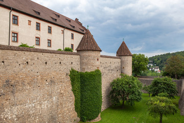 Fortress from the 13th century with art and history museum and cultivated terraced garden.