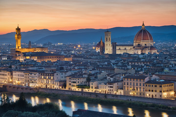 Fototapeta premium Florence and the Sunset
