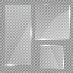 Vector glass banners