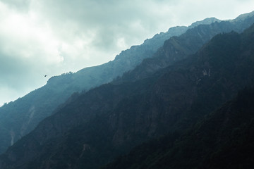 View of the Mountains in Kedarnath, India