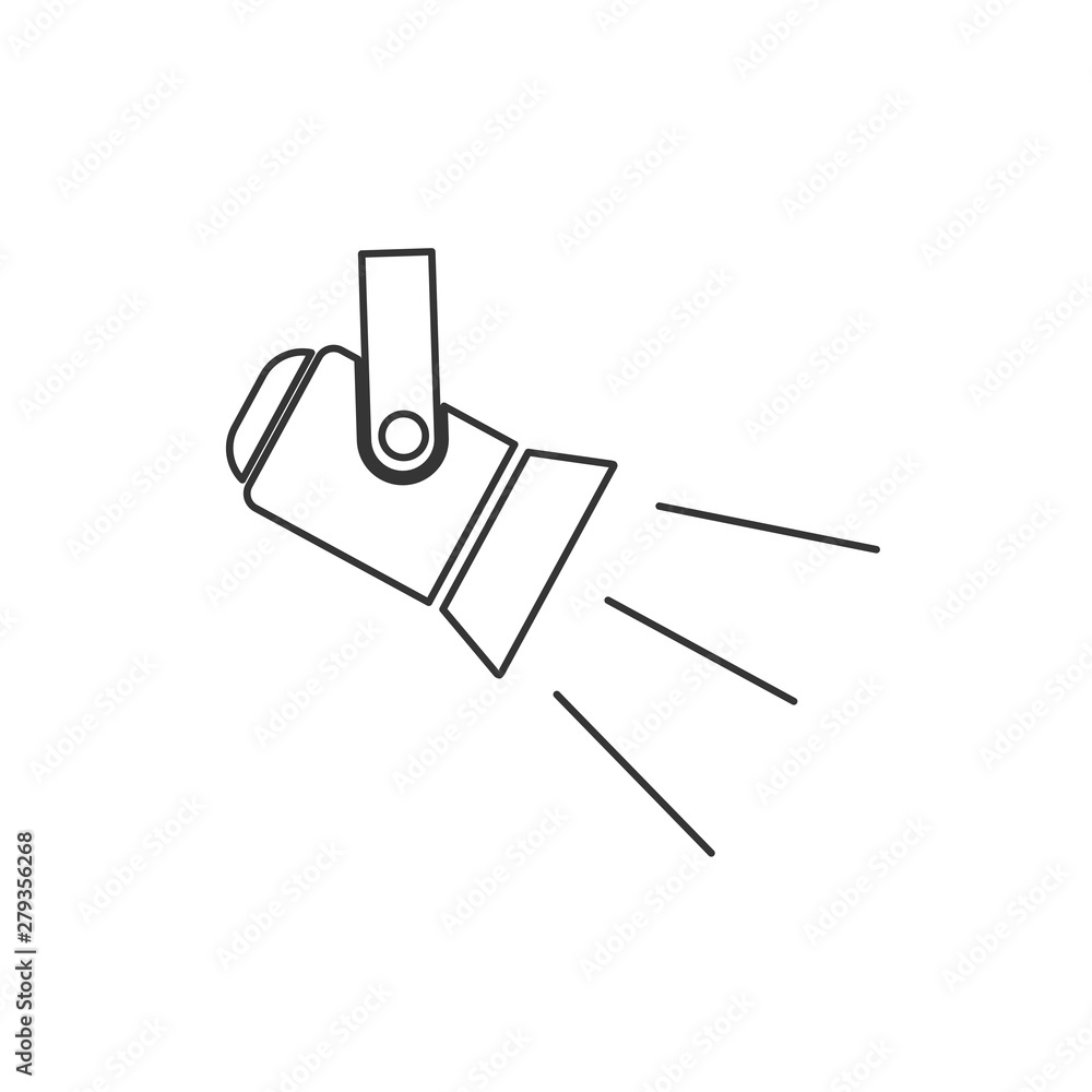 Aufkleber spotlight icon template color editable. spotlight symbol vector sign isolated on white background. s
