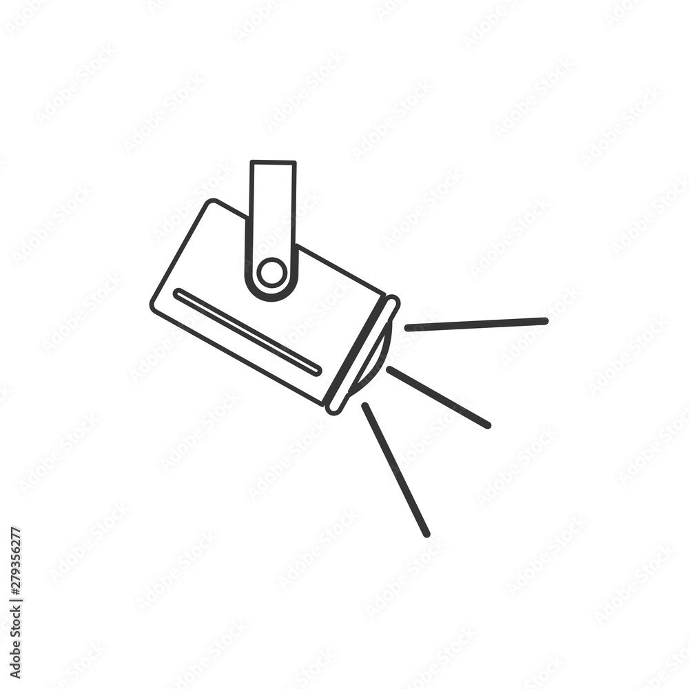 Aufkleber Spotlight icon template color editable. Spotlight symbol vector sign isolated on white background. Simple logo vector illustration for graphic and web design.