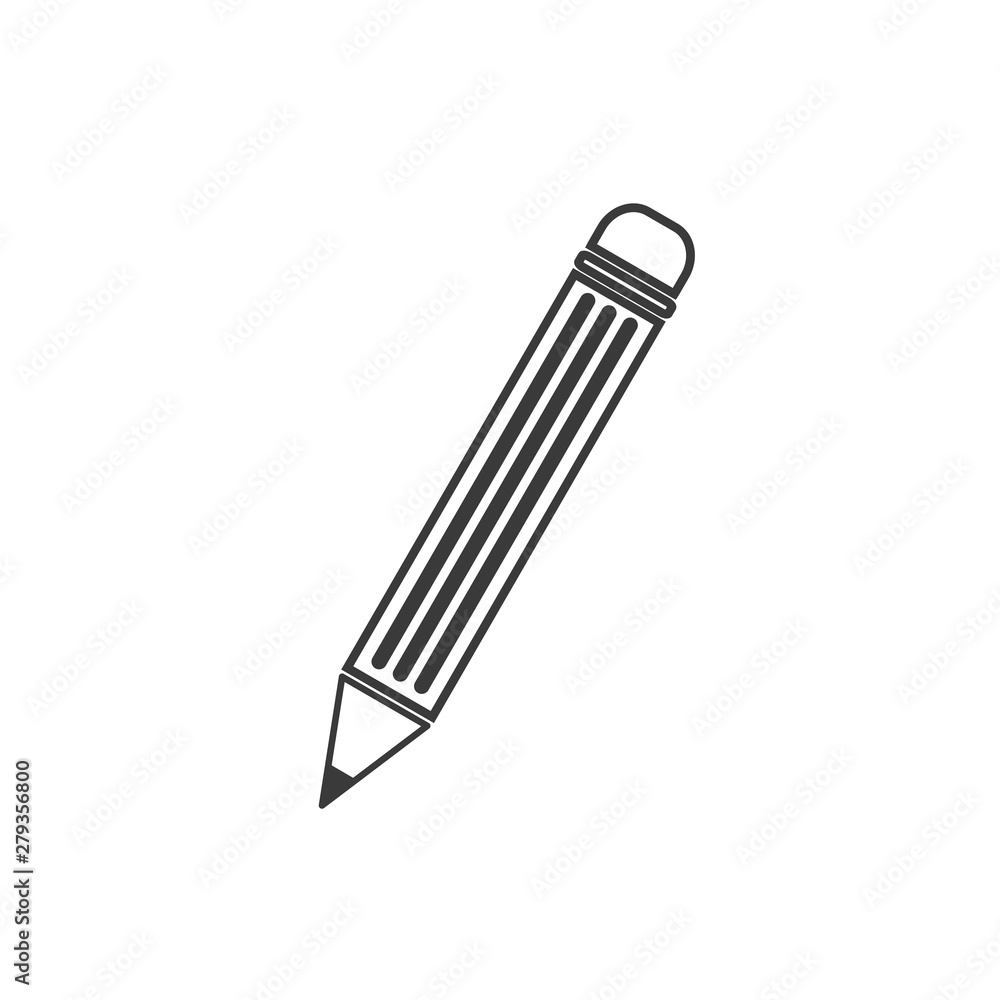 Aufkleber pencil icon template color editable. pencil symbol of graduation vector sign isolated on white backg