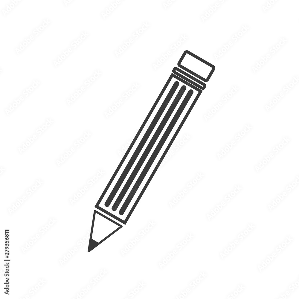 Aufkleber pencil icon template color editable. pencil symbol of graduation vector sign isolated on white backg