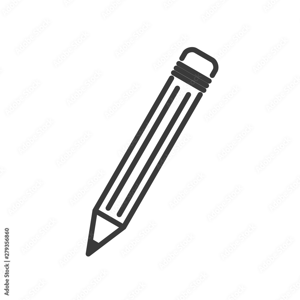 Aufkleber pencil icon template color editable. pencil symbol of graduation vector sign isolated on white backg