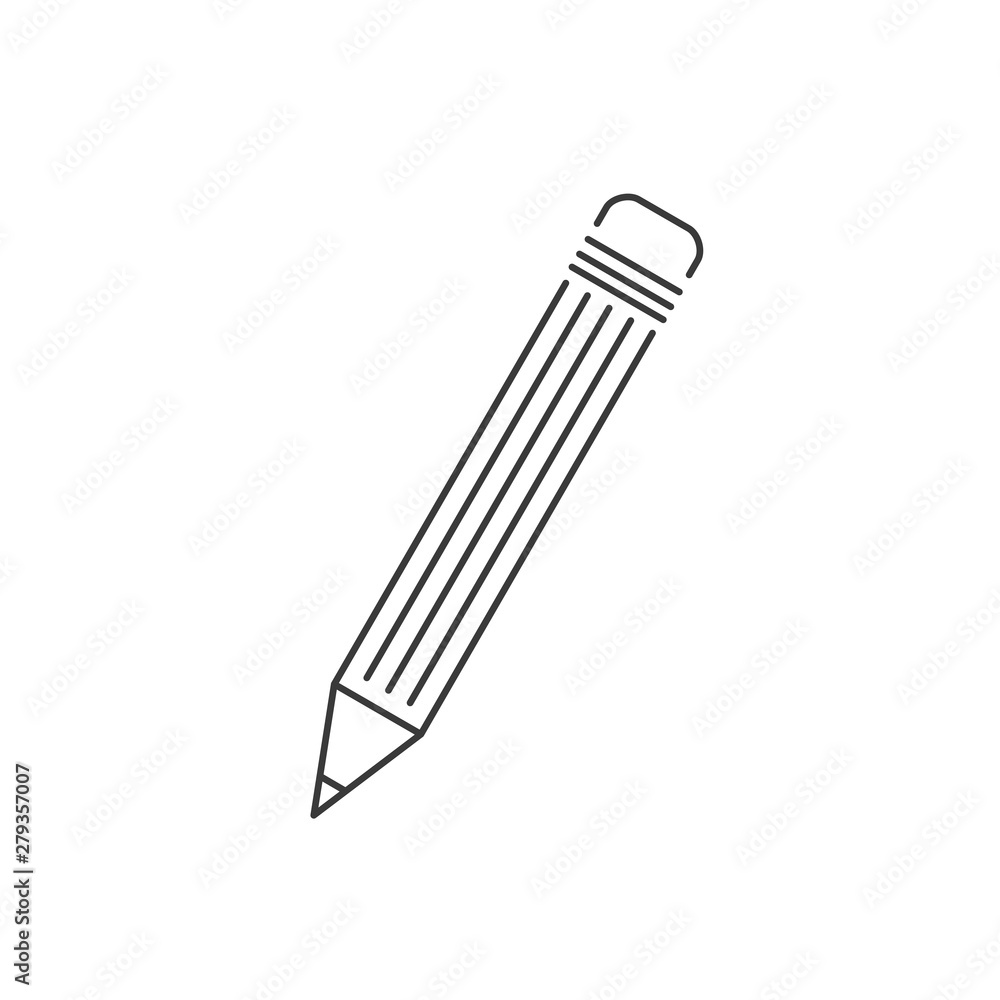 Aufkleber pencil icon template color editable. pencil symbol of graduation vector sign isolated on white backg